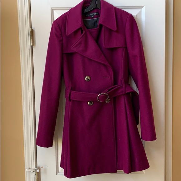 Via Spiga Jackets & Blazers - Via Spiga Wool Blend Belted Coat Size 12